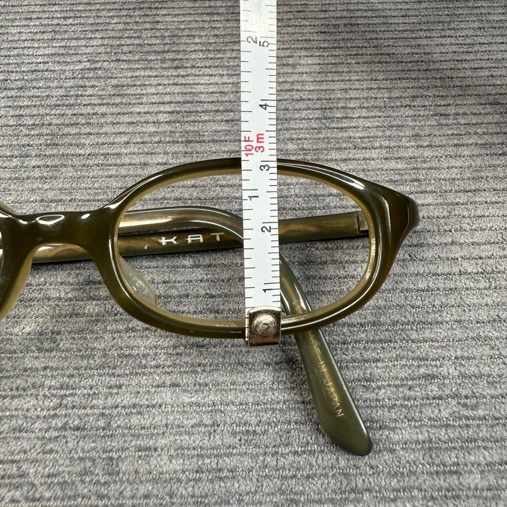 Kata Eyeglasses Style 58 OLV Olive Green Oval Frames 47-18-140 Mens Womens